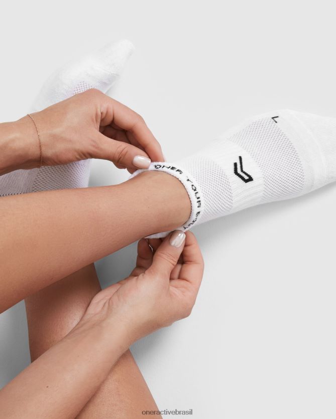 acessórios br Oner Active meias de forro de treinamento pacote com 3 branco 8488X2652