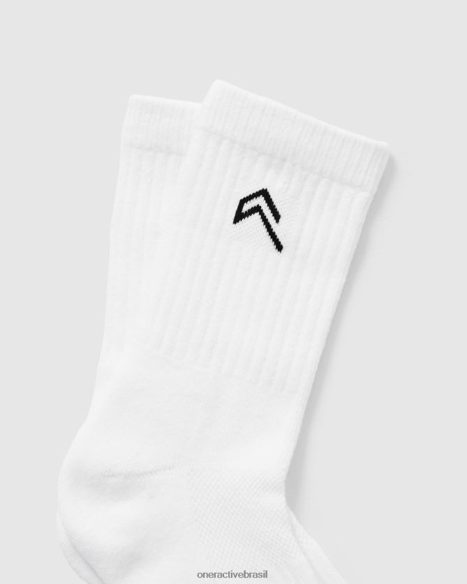 acessórios br Oner Active meias de tripulação pacote com 3 Branco preto 8488X2658