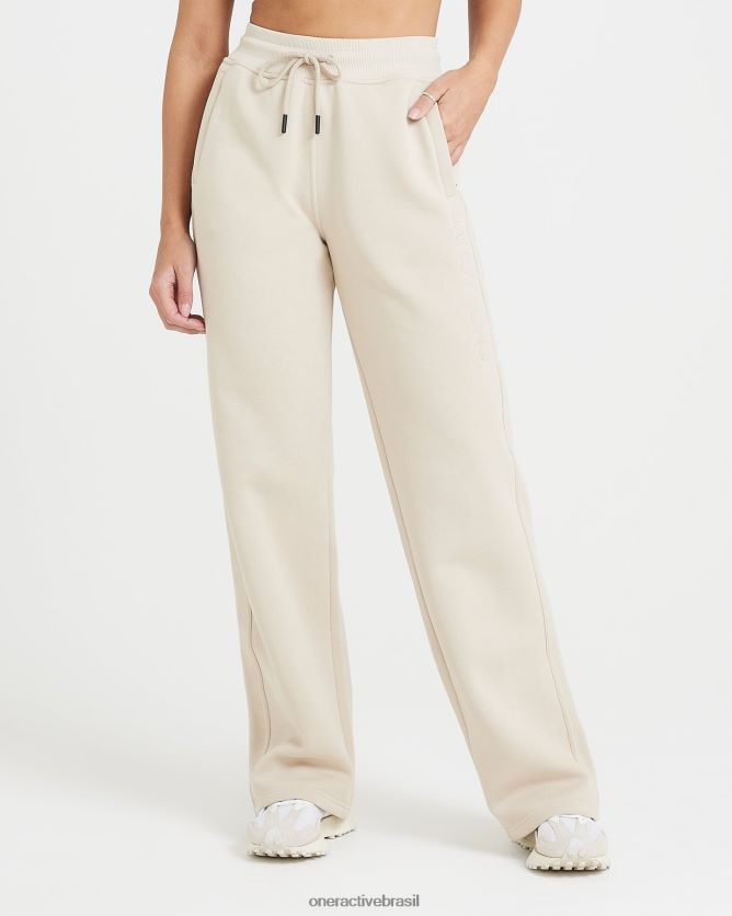 roupas br Oner Active jogger clássico lounge com perna reta areia 8488X275
