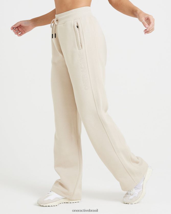 roupas br Oner Active jogger clássico lounge com perna reta areia 8488X275
