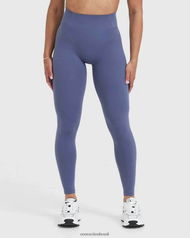 roupas br Oner Active legging cintura alta atemporal azul ardósia 8488X240