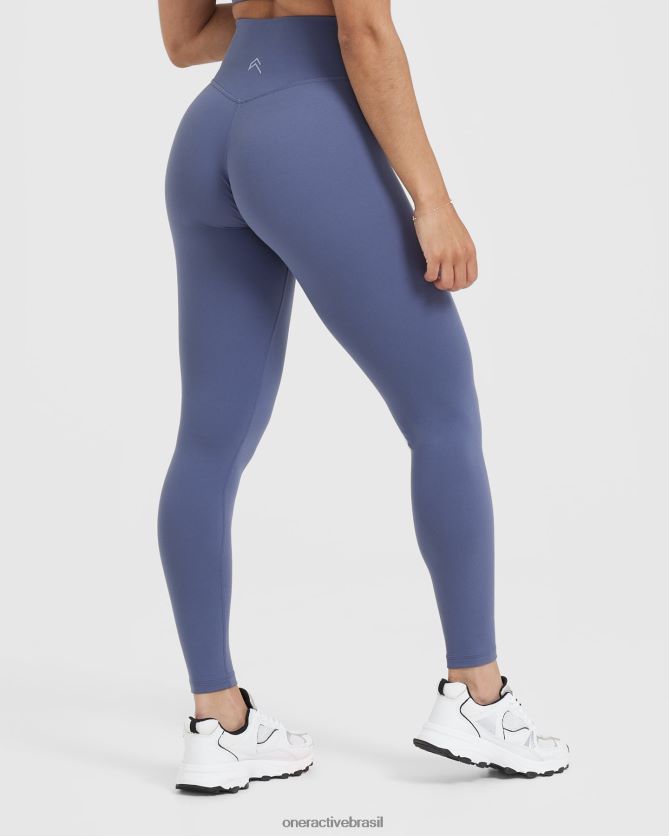 roupas br Oner Active legging cintura alta atemporal azul ardósia 8488X240