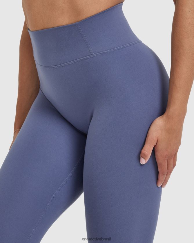 roupas br Oner Active legging cintura alta atemporal azul ardósia 8488X240