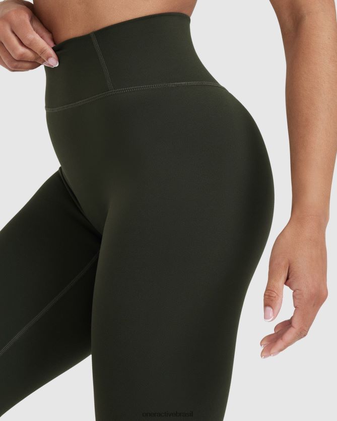 roupas br Oner Active legging cintura alta atemporal cáqui 8488X224