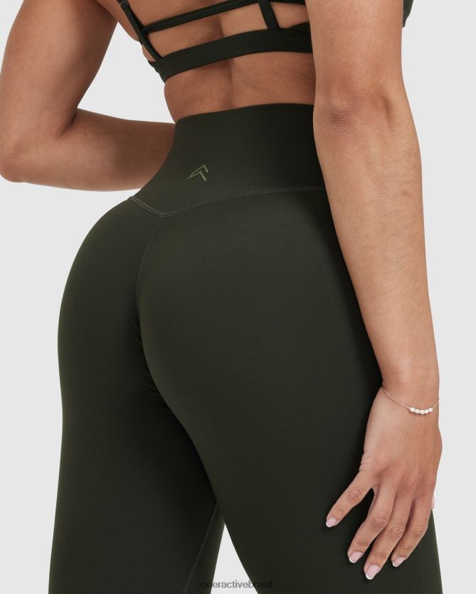 roupas br Oner Active legging cintura alta atemporal cáqui 8488X224