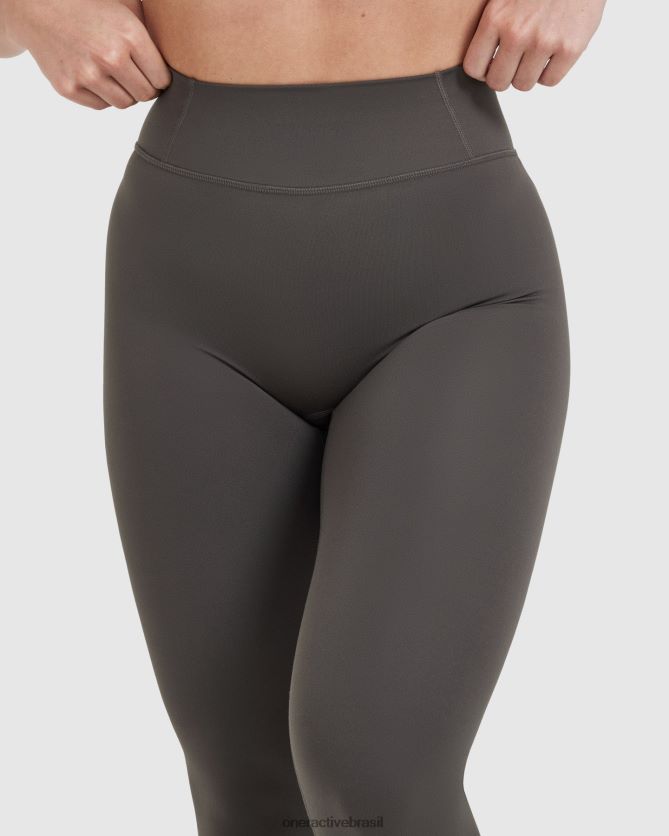 roupas br Oner Active legging cintura alta atemporal cinza profundo 8488X222