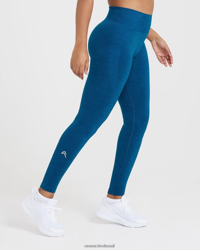 roupas br Oner Active leggings clássicas sem costura 2.0 marga azul gasolina 8488X252