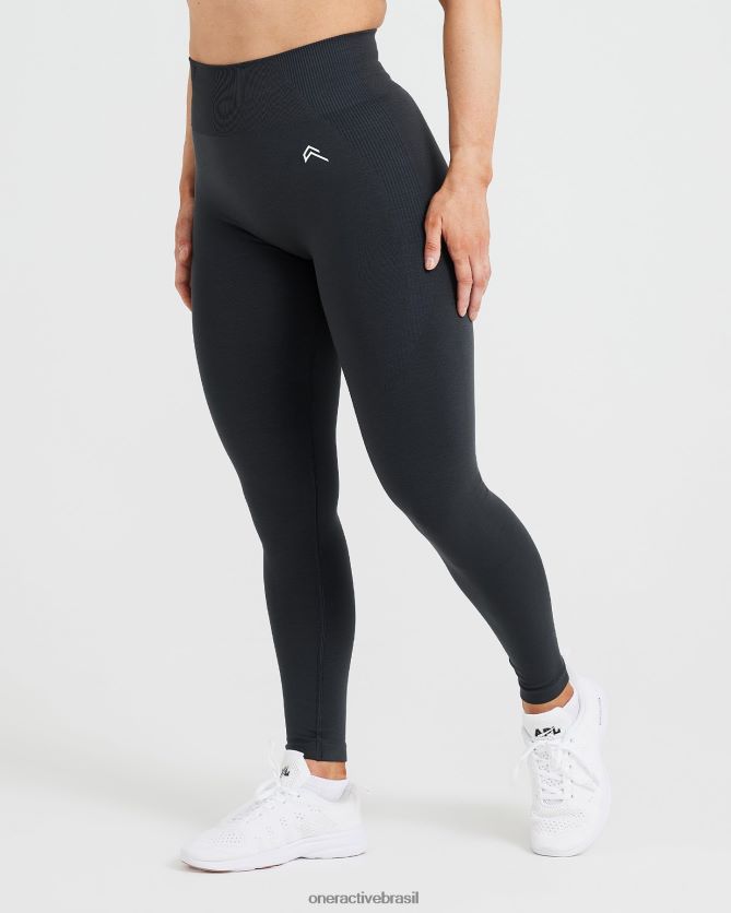 roupas br Oner Active leggings clássicas sem costura 2.0 marga de carvão 8488X257