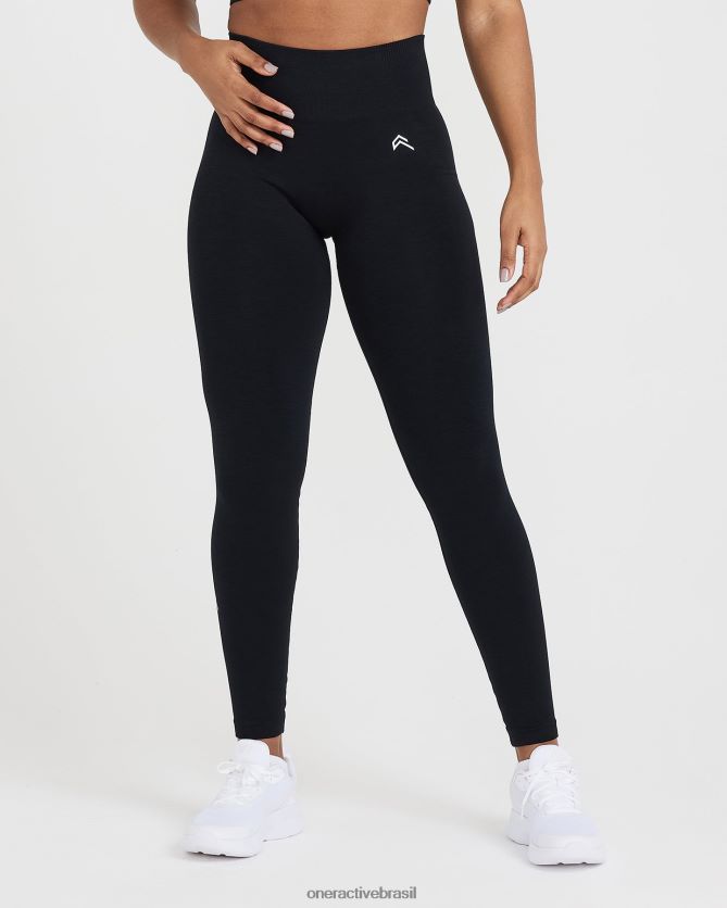 roupas br Oner Active leggings clássicas sem costura 2.0 marga negra 8488X258