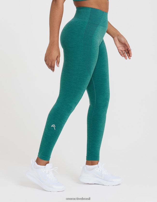 roupas br Oner Active leggings clássicas sem costura 2.0 marga verde mineral 8488X244