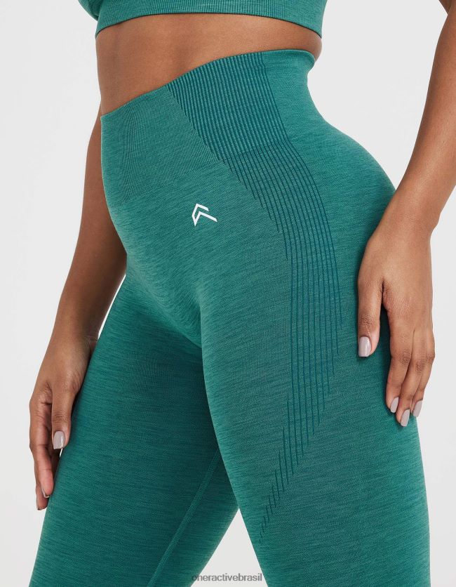 roupas br Oner Active leggings clássicas sem costura 2.0 marga verde mineral 8488X244