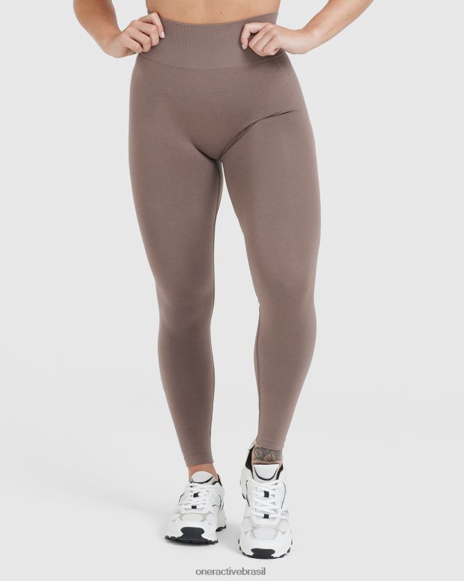 roupas br Oner Active leggings sem costura sem esforço 1 lavado marrom frio 8488X23