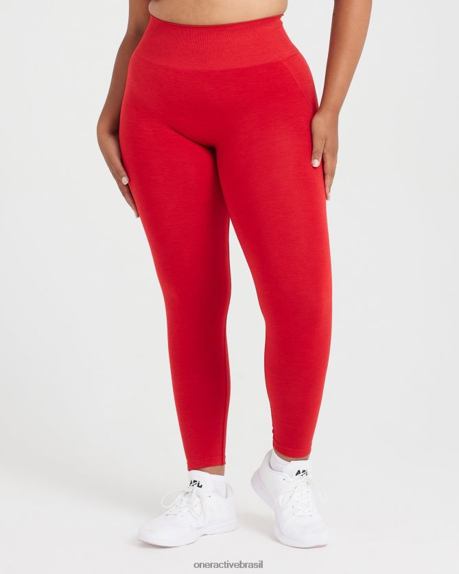 roupas br Oner Active leggings sem costura sem esforço 3 vermelho picante 8488X243