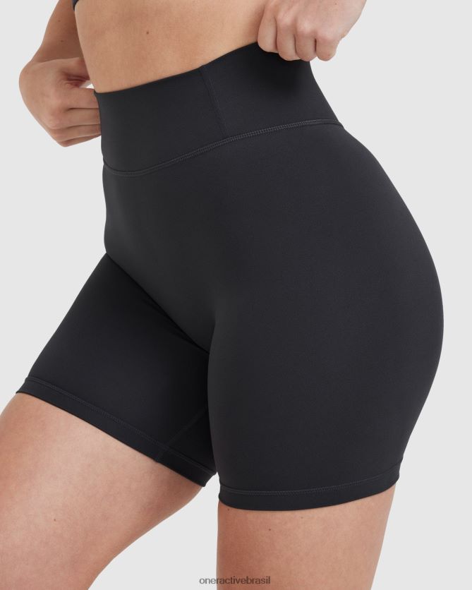 roupas br Oner Active shorts atemporais cintura alta carvão 8488X2274
