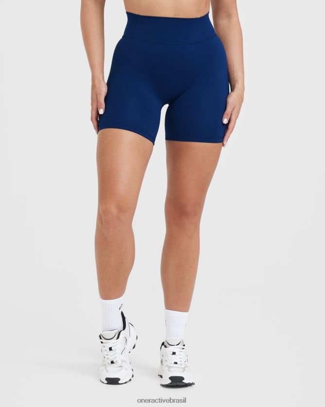roupas br Oner Active shorts atemporais cintura alta meia-noite 8488X2277