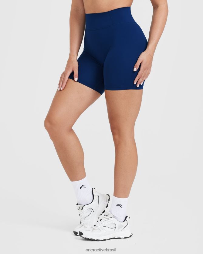 roupas br Oner Active shorts atemporais cintura alta meia-noite 8488X2277