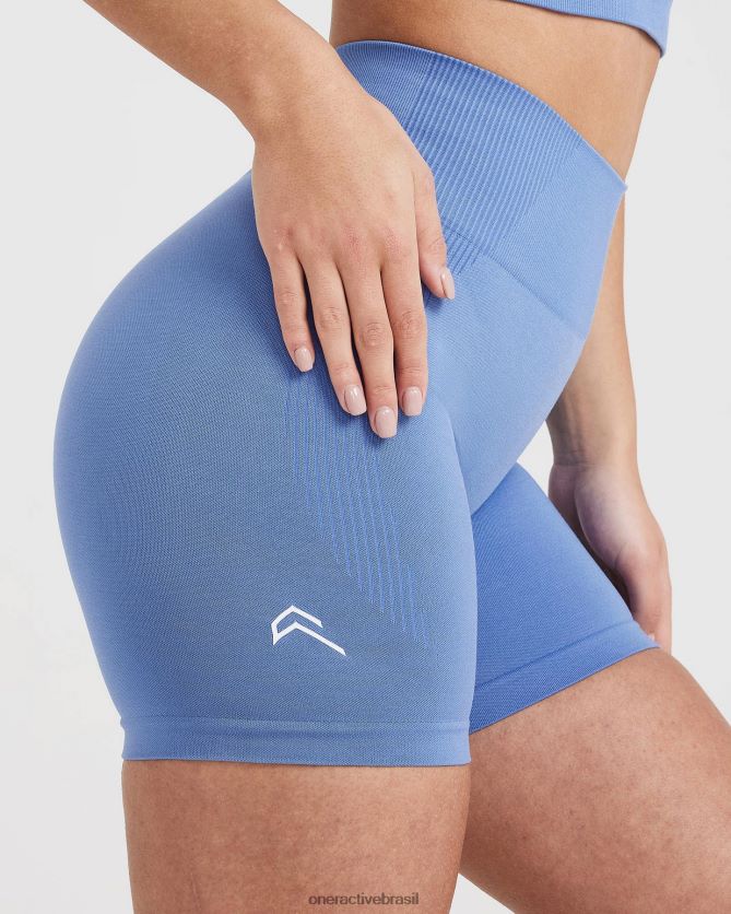 roupas br Oner Active shorts clássicos sem costura 2.0 jeans claro marga 8488X2312