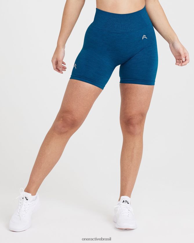 roupas br Oner Active shorts clássicos sem costura 2.0 marga azul gasolina 8488X2363