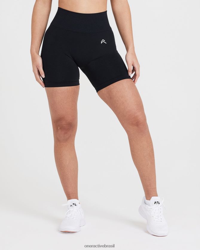 roupas br Oner Active shorts clássicos sem costura 2.0 marga negra 8488X2368