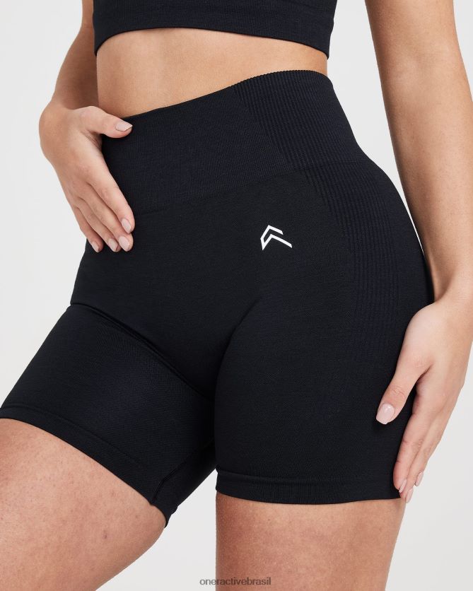 roupas br Oner Active shorts clássicos sem costura 2.0 marga negra 8488X2368