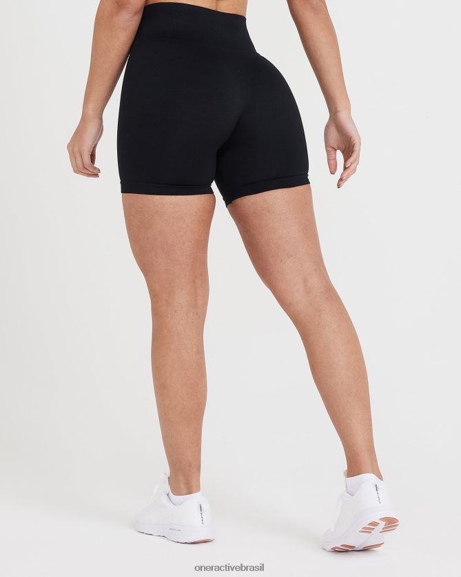 roupas br Oner Active shorts clássicos sem costura 2.0 marga negra 8488X2368