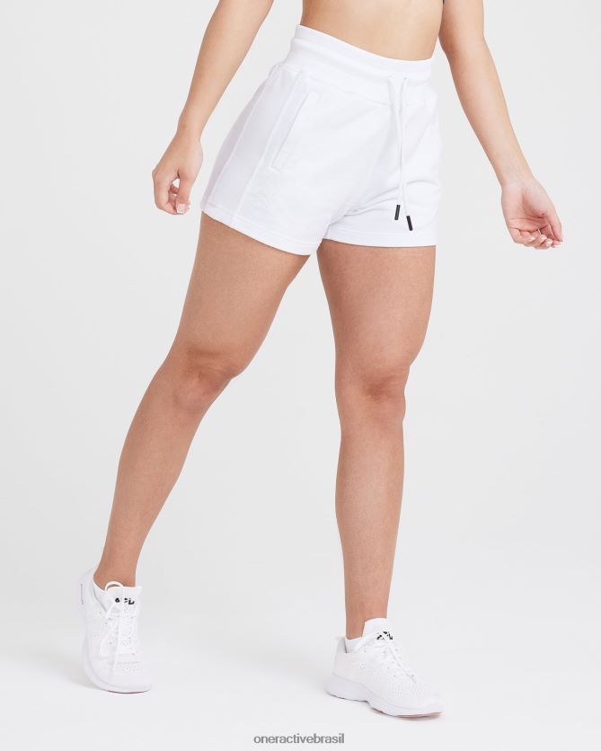 roupas br Oner Active shorts leves clássicos lounge branco 8488X2327