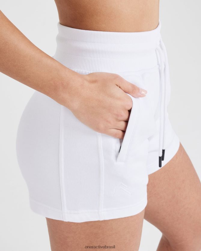 roupas br Oner Active shorts leves clássicos lounge branco 8488X2327