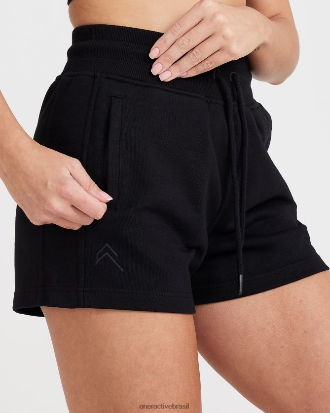 roupas br Oner Active shorts leves clássicos lounge preto 8488X2362
