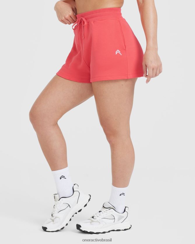 roupas br Oner Active shorts leves o dia todo doce vermelho 8488X2269