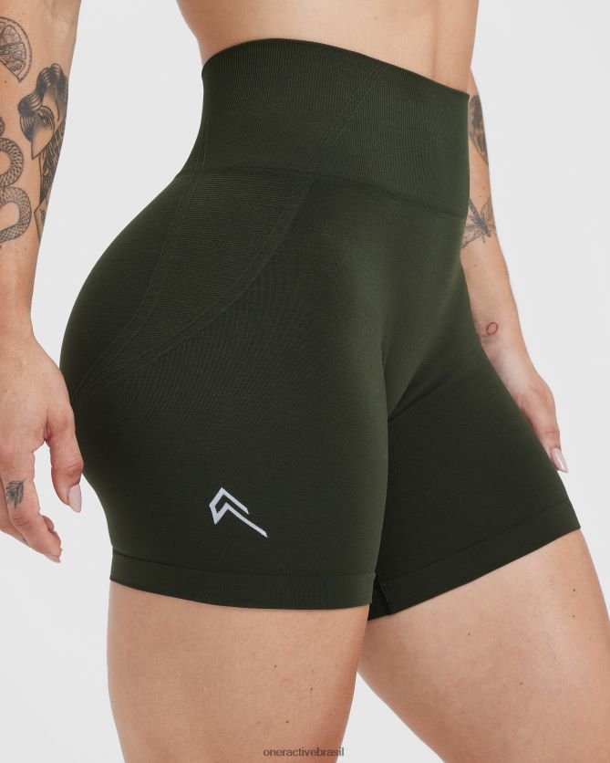 roupas br Oner Active shorts sem costura sem esforço 1 cáqui 8488X2251