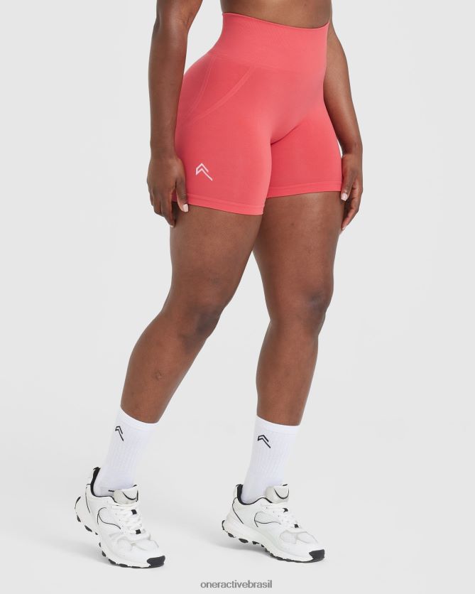 roupas br Oner Active shorts sem costura sem esforço 2 doce vermelho 8488X2300