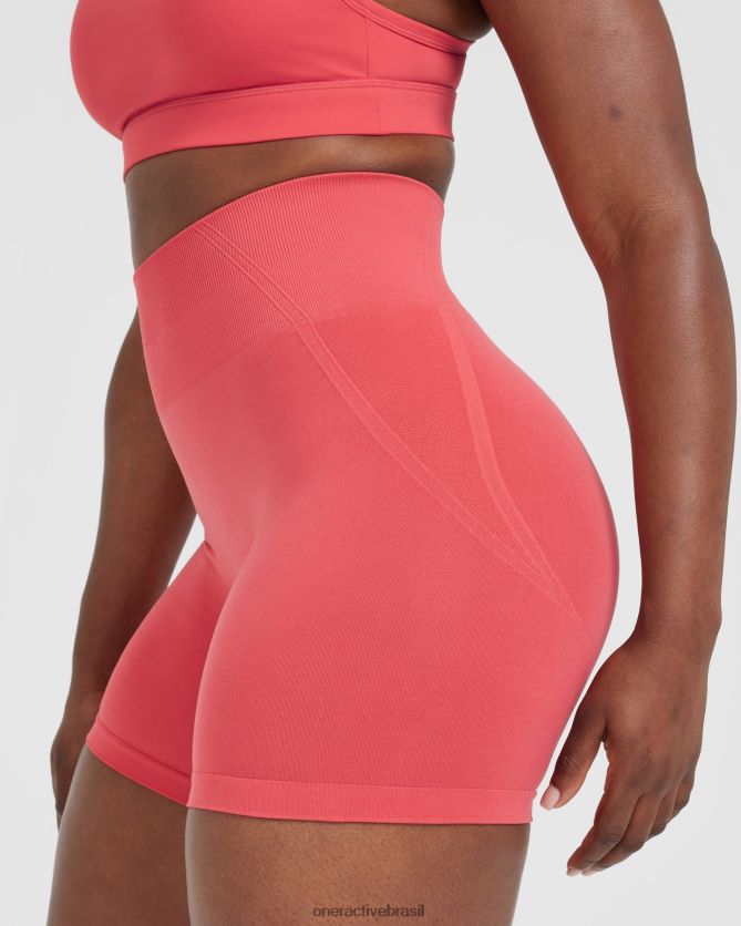 roupas br Oner Active shorts sem costura sem esforço 2 doce vermelho 8488X2300