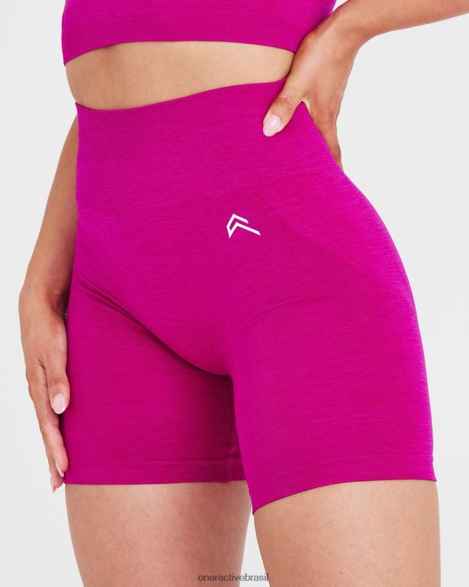 roupas br Oner Active shorts sem costura sem esforço 2 fúcsia 8488X2288