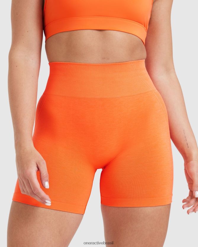 roupas br Oner Active shorts sem costura sem esforço 2 laranja tangerina 8488X2313