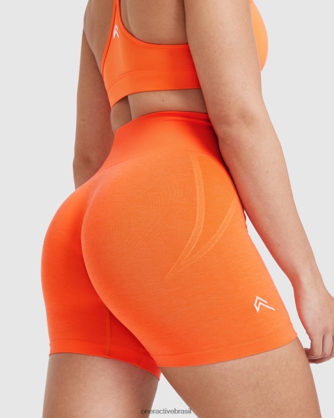 roupas br Oner Active shorts sem costura sem esforço 2 laranja tangerina 8488X2313