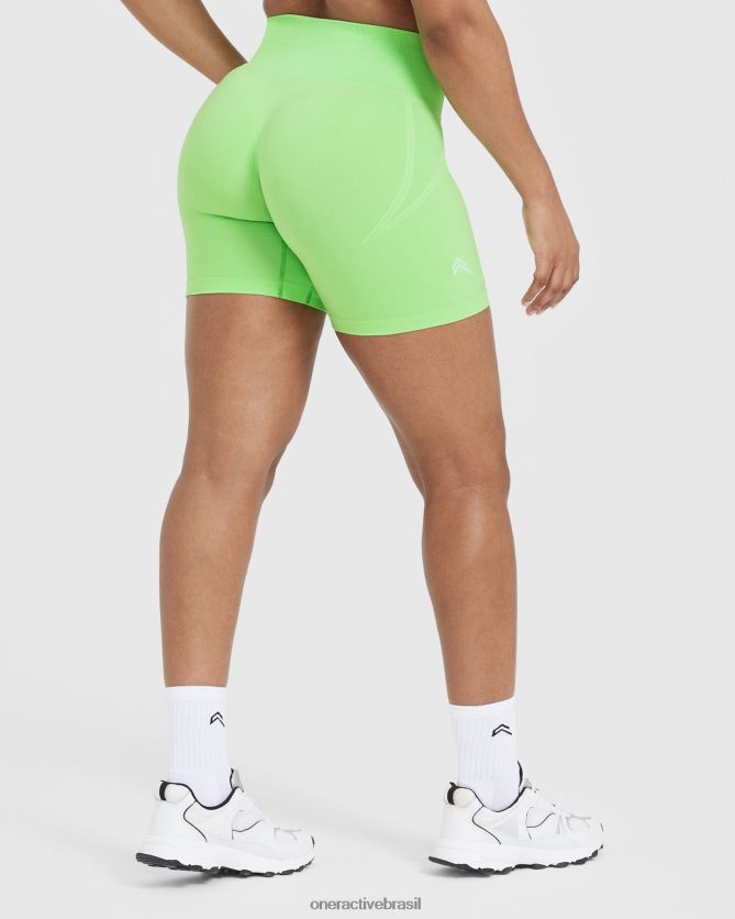 roupas br Oner Active shorts sem costura sem esforço 2 maçã verde 8488X2286