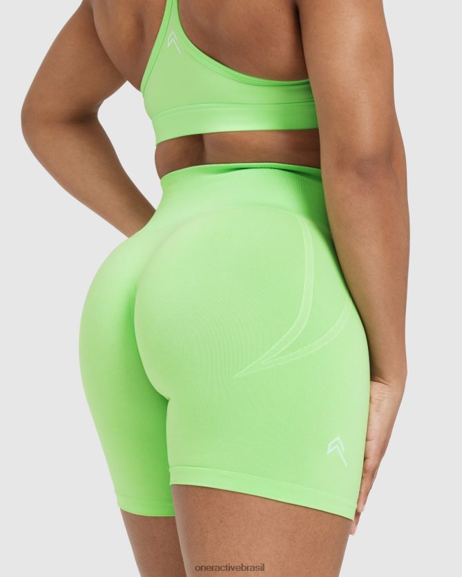 roupas br Oner Active shorts sem costura sem esforço 2 maçã verde 8488X2286