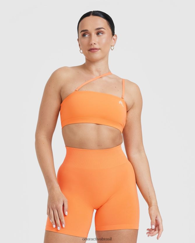 roupas br Oner Active bralette bandeau do dia a dia laranja damasco 8488X2142