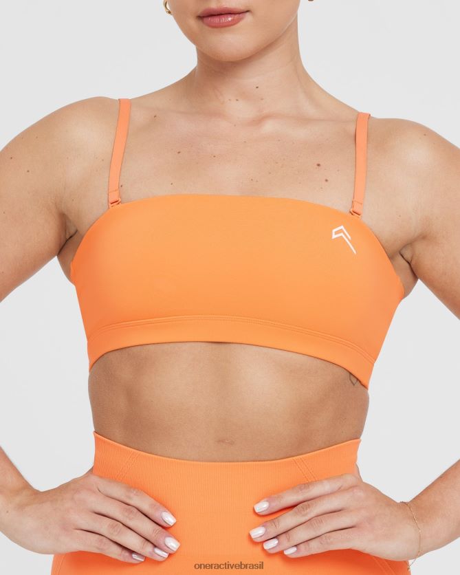 roupas br Oner Active bralette bandeau do dia a dia laranja damasco 8488X2142