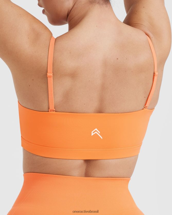 roupas br Oner Active bralette bandeau do dia a dia laranja damasco 8488X2142