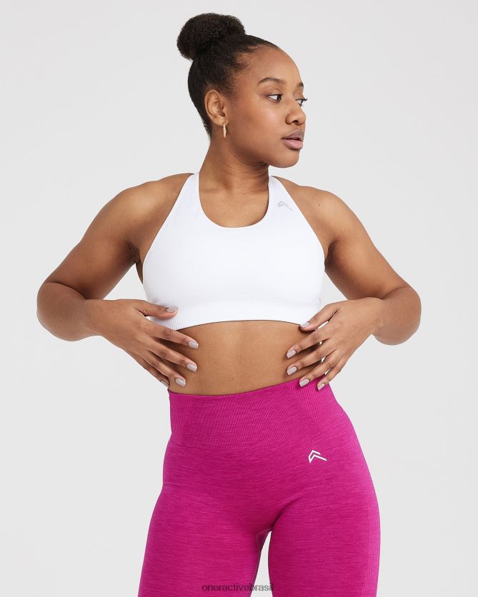 roupas br Oner Active bralette clássico sem costura 2.0 branco 8488X2201