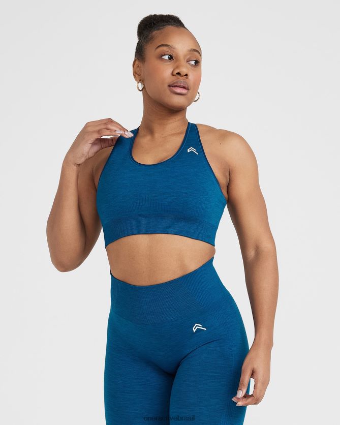 roupas br Oner Active bralette clássico sem costura 2.0 marga azul gasolina 8488X2176