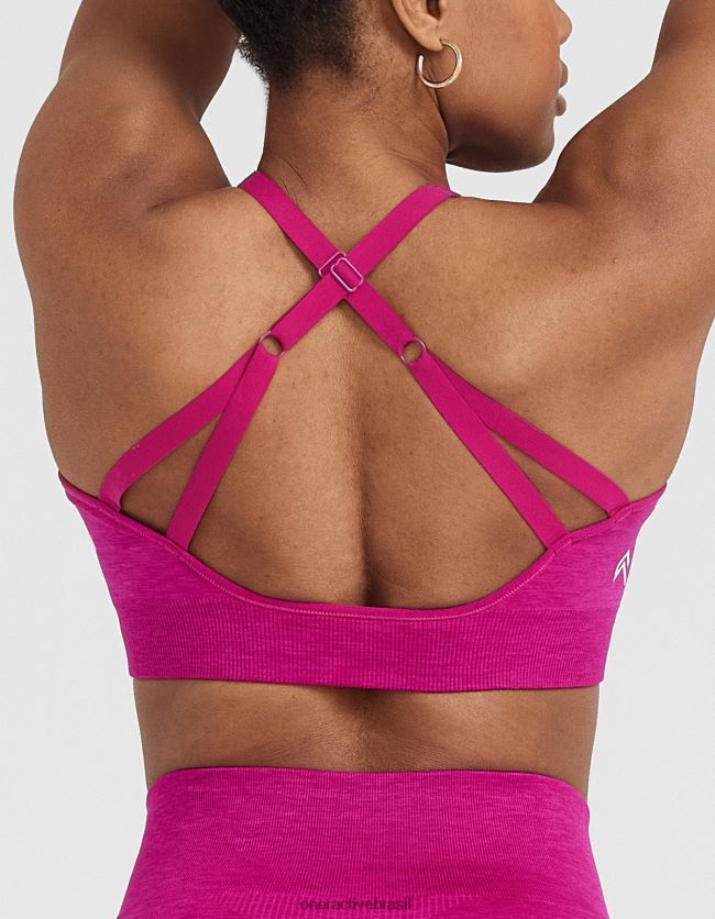 roupas br Oner Active bralette clássico sem costura 2.0 marga fúcsia 8488X2231