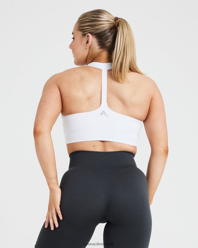 roupas br Oner Active bralette clássico sem costura com decote em V 2.0 branco 8488X2192