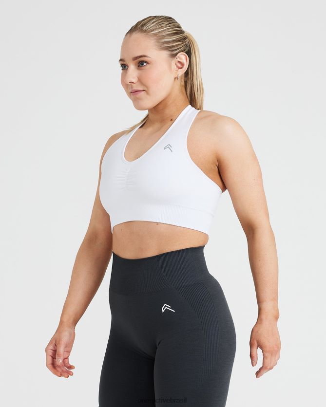 roupas br Oner Active bralette clássico sem costura com decote em V 2.0 branco 8488X2192