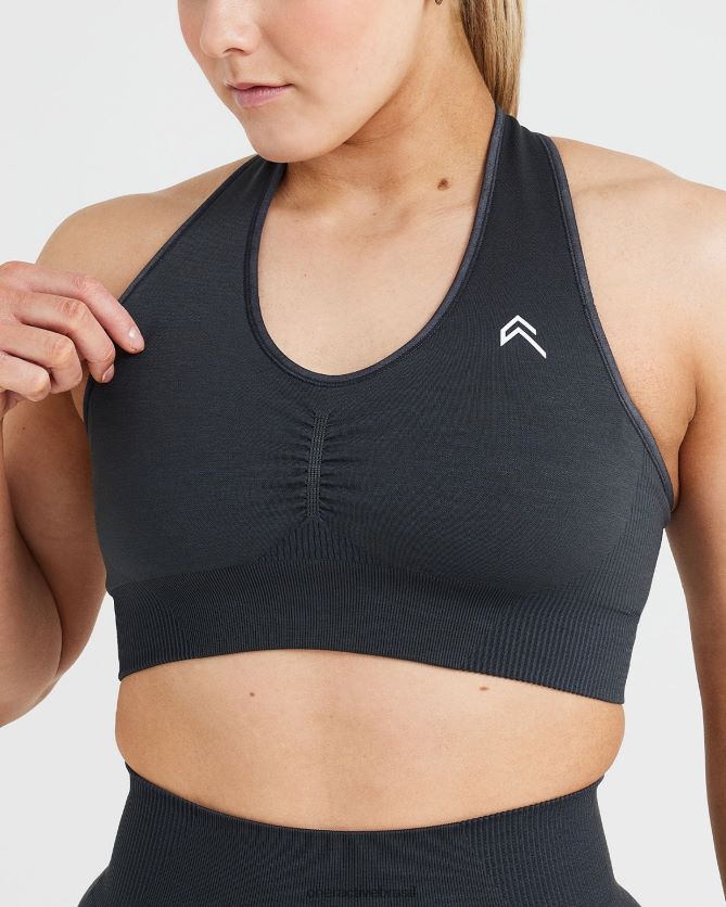 roupas br Oner Active bralette clássico sem costura com decote em V 2.0 marga de carvão 8488X2161