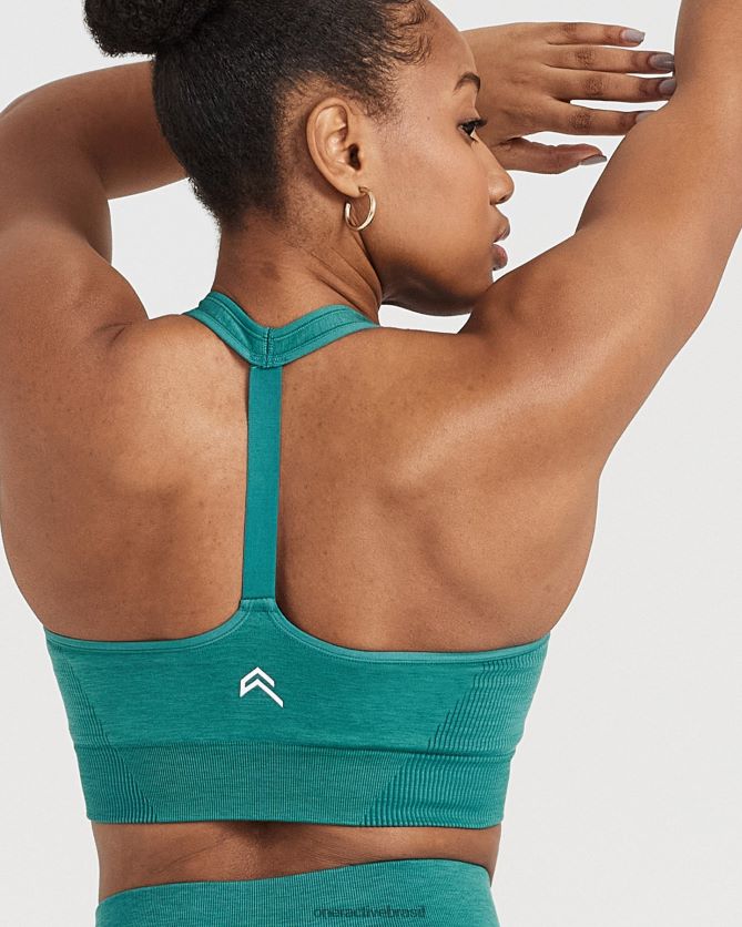 roupas br Oner Active bralette clássico sem costura com decote em V 2.0 marga verde mineral 8488X2151