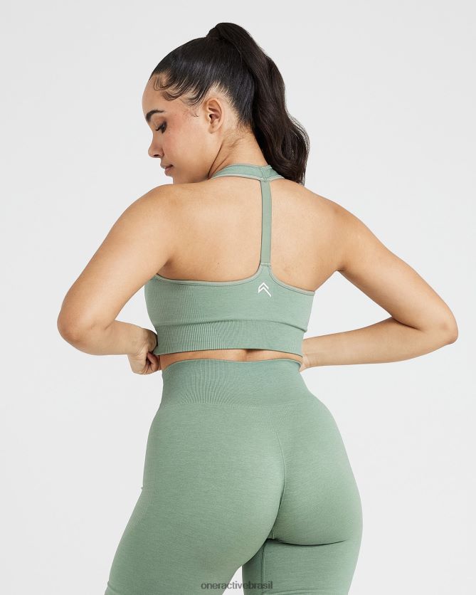 roupas br Oner Active bralette clássico sem costura com decote em V 2.0 sábio marga 8488X2155