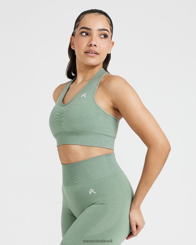 roupas br Oner Active bralette clássico sem costura com decote em V 2.0 sábio marga 8488X2155
