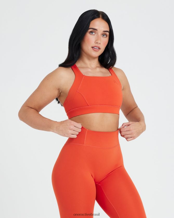 roupas br Oner Active bralette com decote quadrado atemporal especiaria 8488X298